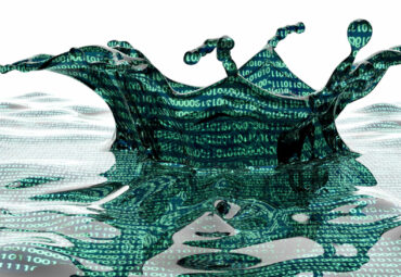 concept of data pool an ocean of information, 3d illustration