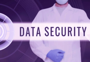 Text showing inspiration Data Security, Word Written on Confidentiality Disk Encryption Backups Password Shielding Doctor With Pen Pointing On Search Bar Showing Research And Development.