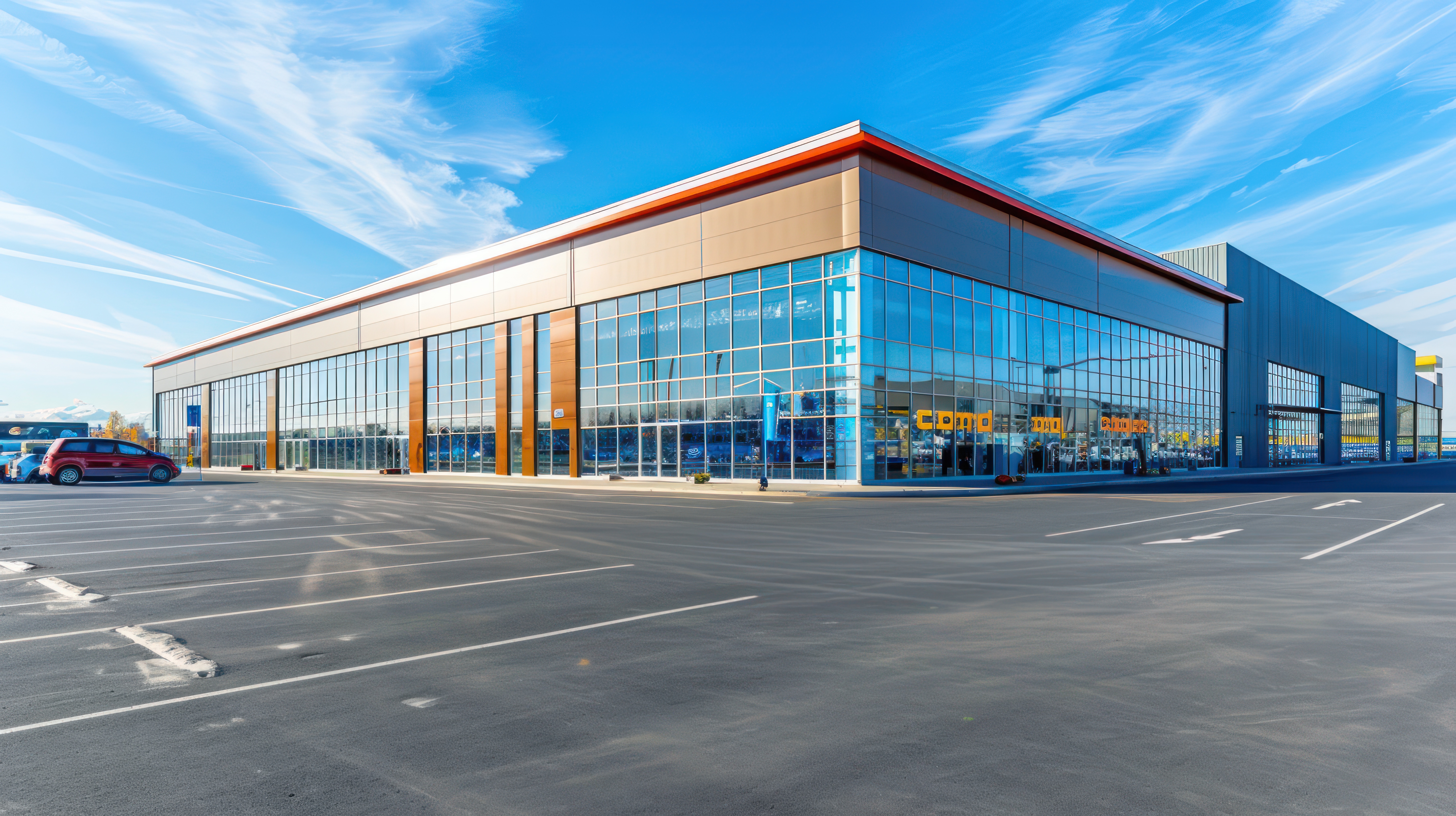 The exterior of a popular wholesale store with large signage and ample parking.